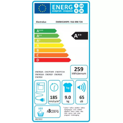 Sèche linge pompe à chaleur ELECTROLUX EW8H5349PS