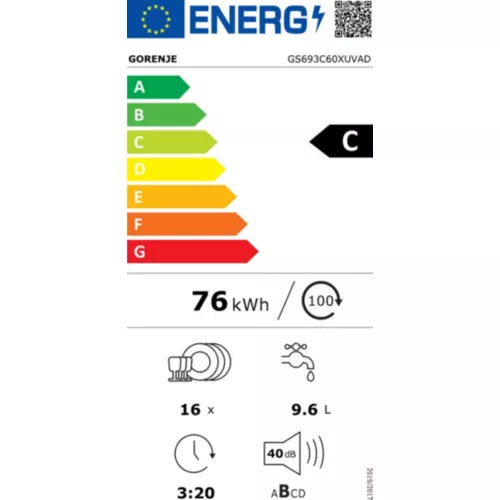 Lave vaisselle 60 cm GORENJE GS693C60XUVAD