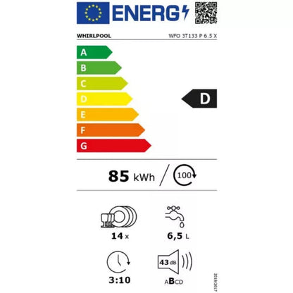 Lave vaisselle 60 cm WHIRLPOOL WFO3T133P6.5X 6eme SENS