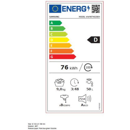 Lave linge hublot SAMSUNG WW90T4020EH