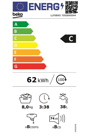 Lave-linge hublot BEKO LLF08W5