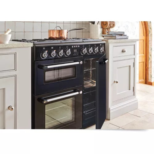 Piano de cuisson mixte SMEG BU93BL Noir