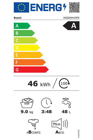 Lave-linge hublot BOSCH WGG04419FR