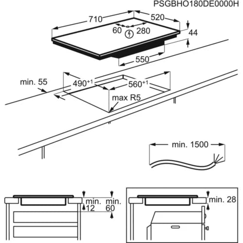 Table induction ELECTROLUX EIV73342