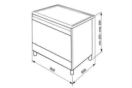 Piano de cuisson SMEG CX91GMBL