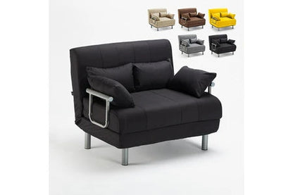 Fauteuil clic-clac lit convertible en tissu deborah twin