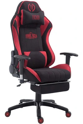 Fauteuil de bureau/gaming shift v2 en tissu , noir / rouge/avec repose-pieds