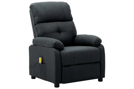 Fauteuil de massage gris foncé tissu