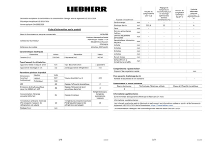 Cave de vieillissement LIEBHERR WKP166