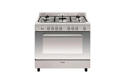 Gaziniere Glem Glem Cuisinière Piano De Cuisson 5 Foyers Brûleurs Gaz Inox 90X60Cm Four Catalyse Gazinière 104L Ge960Cbix2