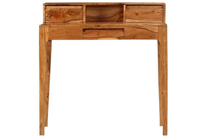 bureau avec tiroirs - bois massif - 88 x 50 x 90 cm - avec 3 tiroirs et 1 compartiment