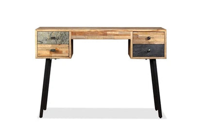 bureau - avec 4 tiroirs - teck de récupération massif - 110 x 50 x 76 cm