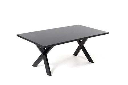 Beliani Table de salle à manger moderne en bois noir