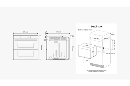 Four SAMSUNG NV7B5755SAK - FOUR DUAL COOK FLEX - MULTIFONCTIONS