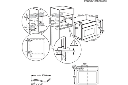 Micro-ondes combiné ELECTROLUX EVL8E08X - NICHE 45 CM