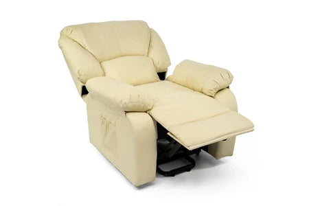 Fauteuil de relaxation massant et chauffant - beige crème