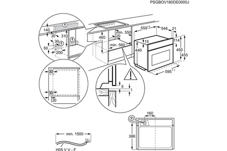 Micro- ondes + Gril ELECTROLUX EVM8E08X NICHE 45 CM