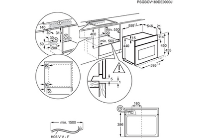 Micro- ondes + Gril ELECTROLUX EVM8E08X NICHE 45 CM