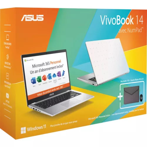 Ordinateur portable ASUS Vivobook E410MA-BV2224WS Blanc