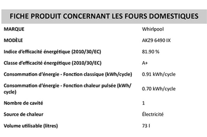 Four WHIRLPOOL AKZ96490IX