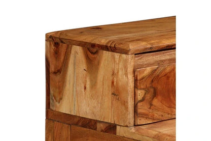 bureau avec tiroirs - bois massif - 88 x 50 x 90 cm - avec 3 tiroirs et 1 compartiment