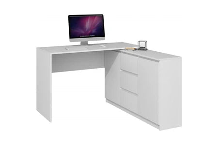 bureau d'angle avec commode bureau/chambre - dimensions bureau : 76x120x50 + commode : 75x120x30 - meuble gain de place -