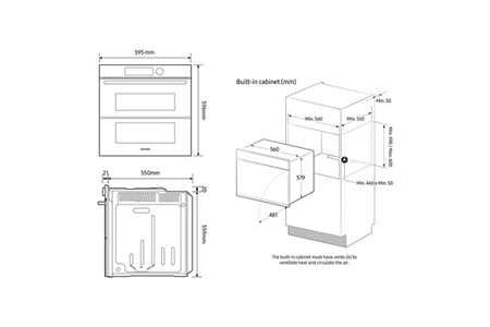 Four SAMSUNG NV7B6795JAK BESPOKE