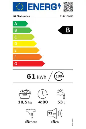 Lave-linge hublot LG F14V13WHS