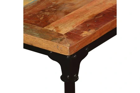 Hitech Table de salle à manger - bois de récupération massif - 180 x 90 x 76 cm - multicolore