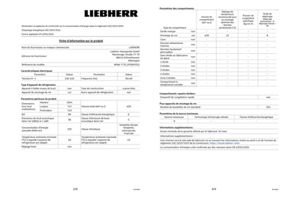 Cave de vieillissement LIEBHERR WSBLI7731-20