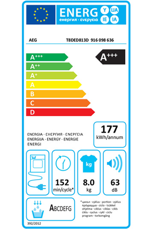 Sèche-Linge AEG T8Ded813D 3D Scan