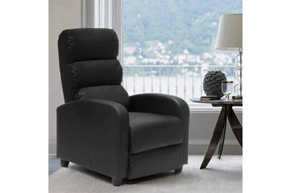 Fauteuil relax inclinable avec repose-pieds en similicuir alice