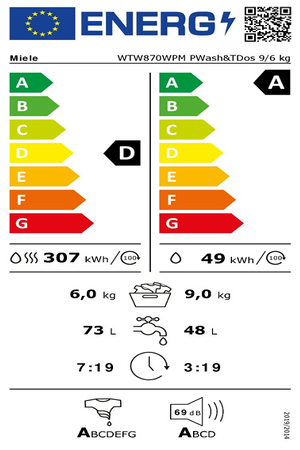 Lave-linge séchant MIELE WTW870WPM