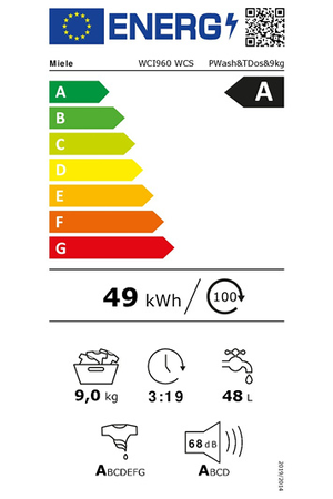 Lave-linge hublot MIELE WCI 960 TWINDOS
