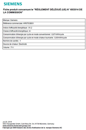 Four SIEMENS HR675GBS1