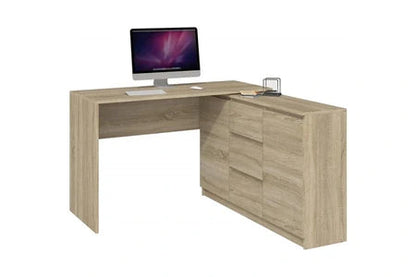 bureau d'angle avec commode bureau/chambre - dimensions bureau : 76x120x50 + commode : 75x120x30 - meuble gain de place -