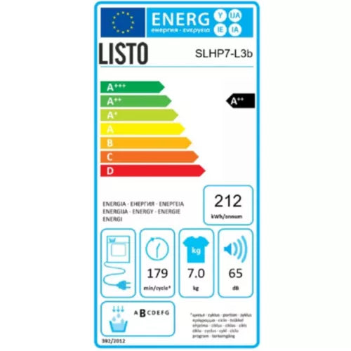 Sèche linge pompe à chaleur LISTO SLHP7-L3b