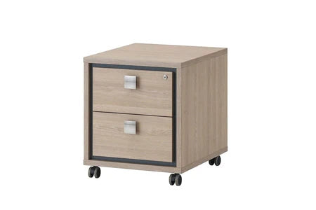 Lydia - bureau 200cm + caisson h50cm + 4 meubles de rangements