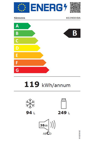 Refrigerateur congelateur en bas SIEMENS KG39E8XBA