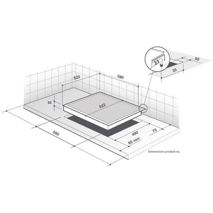 Table mixte DE DIETRICH DPE7610BM