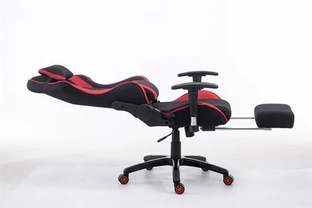 Fauteuil de bureau/gaming shift v2 en tissu , noir / rouge/avec repose-pieds