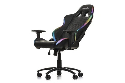 Fauteuil gamer gear4u à led rgb - chaise gaming avec revêtement cuir - dossier réglable 90-180°