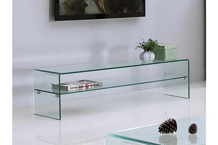 Ensemble table basse + meuble tv - verre trempé - séjour design stileos