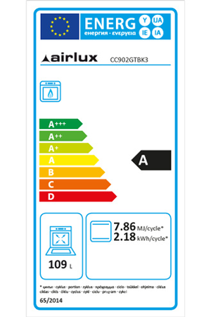 Piano de cuisson AIRLUX CC902GTBK3 - 90CM GAZ NOIR