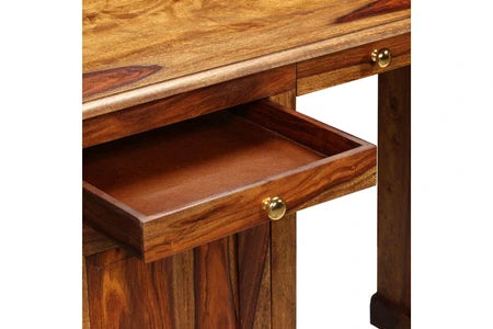 Bureau sur pied bois de sesham massif 140 x 50 x 76 cm meubles de bureau