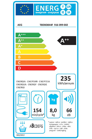 Sèche-linge AEG T8DBD844F