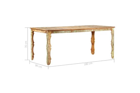 GENERIQUE Table de salle à manger 180x90x76cm bois de récupération solide