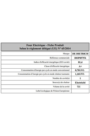 Four DE DIETRICH DOP8575X