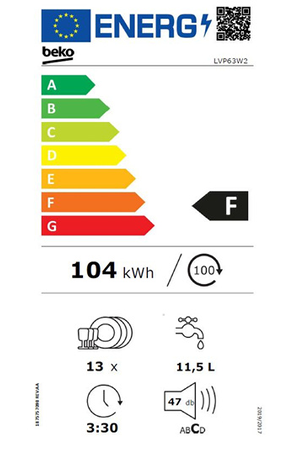 Lave-Vaisselle Beko Lvp63w2