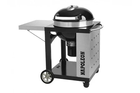 Barbecue Napoleon Barbecue Charbon De Bois Napoleon Rodéo Pro 57 Cm Sur Chariot Avec Cheminée D'allumage